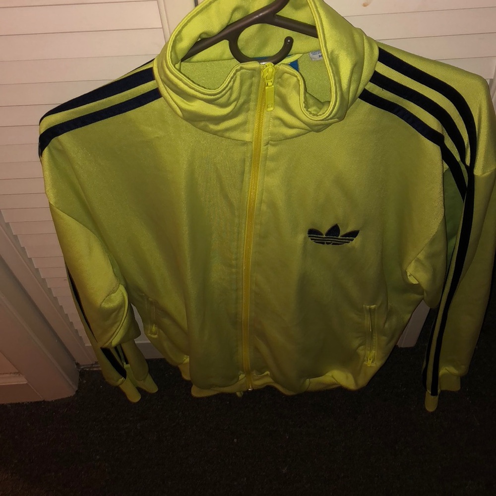 Adidas neon green track suit. Pants included.
